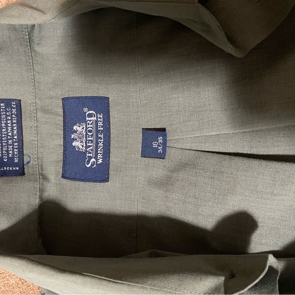 Stafford Men's Dress Shirt - Olive Green
